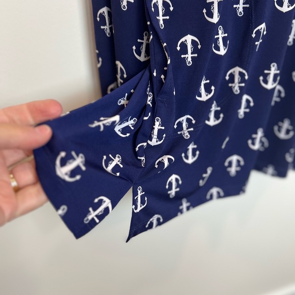 New Macbeth Collection Women's Nautical Hooded Tunic Beach Coverup Sz Small - Picture 8 of 16